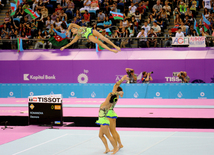 Akrobatika gimnastikası üzrə qadınlar arasında çoxnövçülük yarışlarının final mərhələsi. Bakı, Azərbaycan, 19 iyun 2015